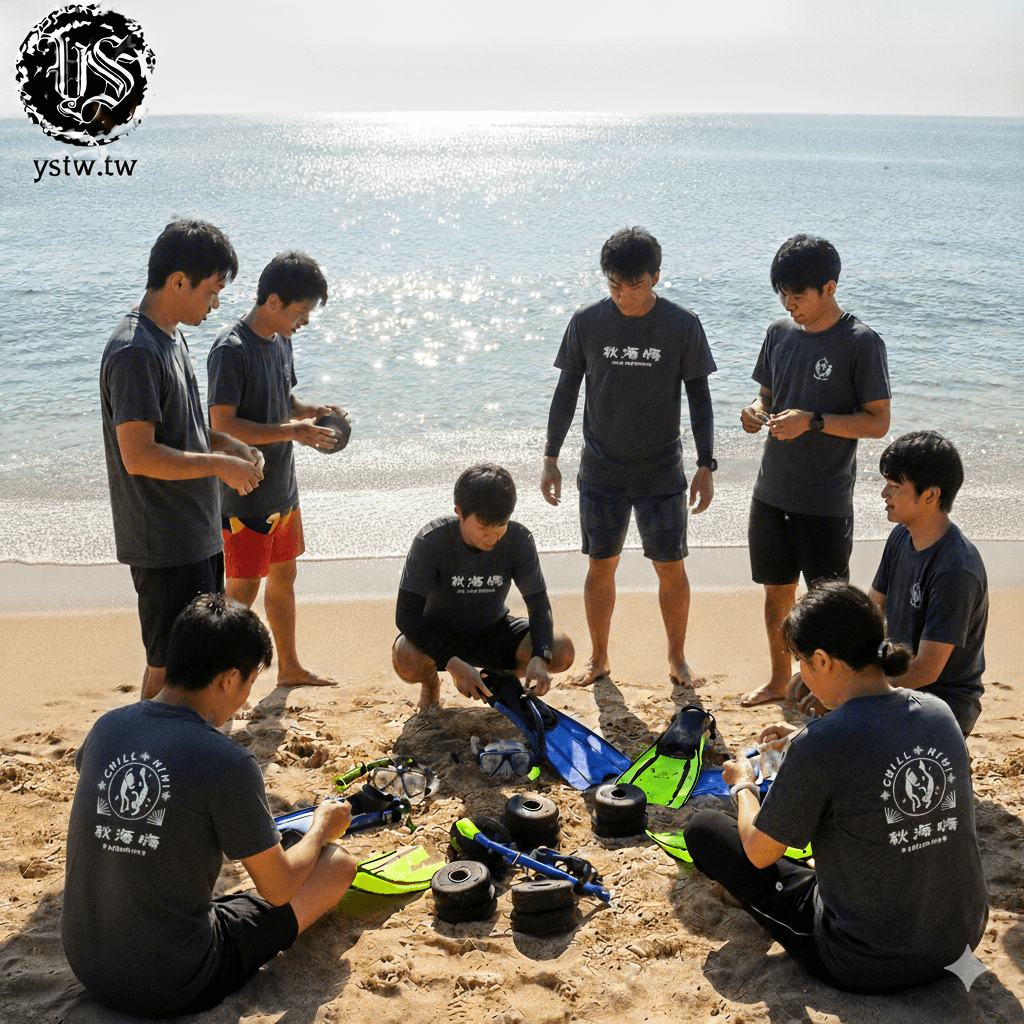 CHILL HI HI FREEDIVING｜把「安全訓練 × 開心入海」穿成第一眼的識別